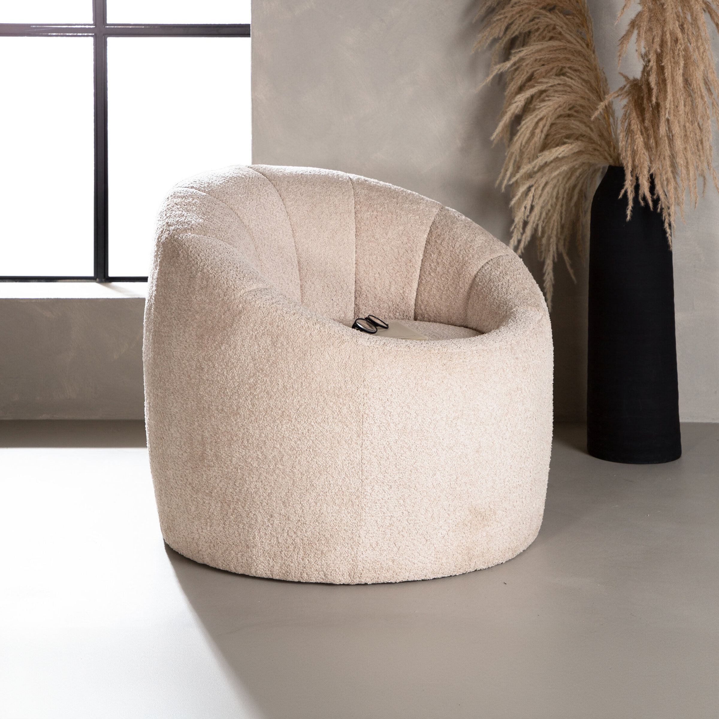 Nohr Fauteuil Alea Bouclé - Beige - 7340206962751