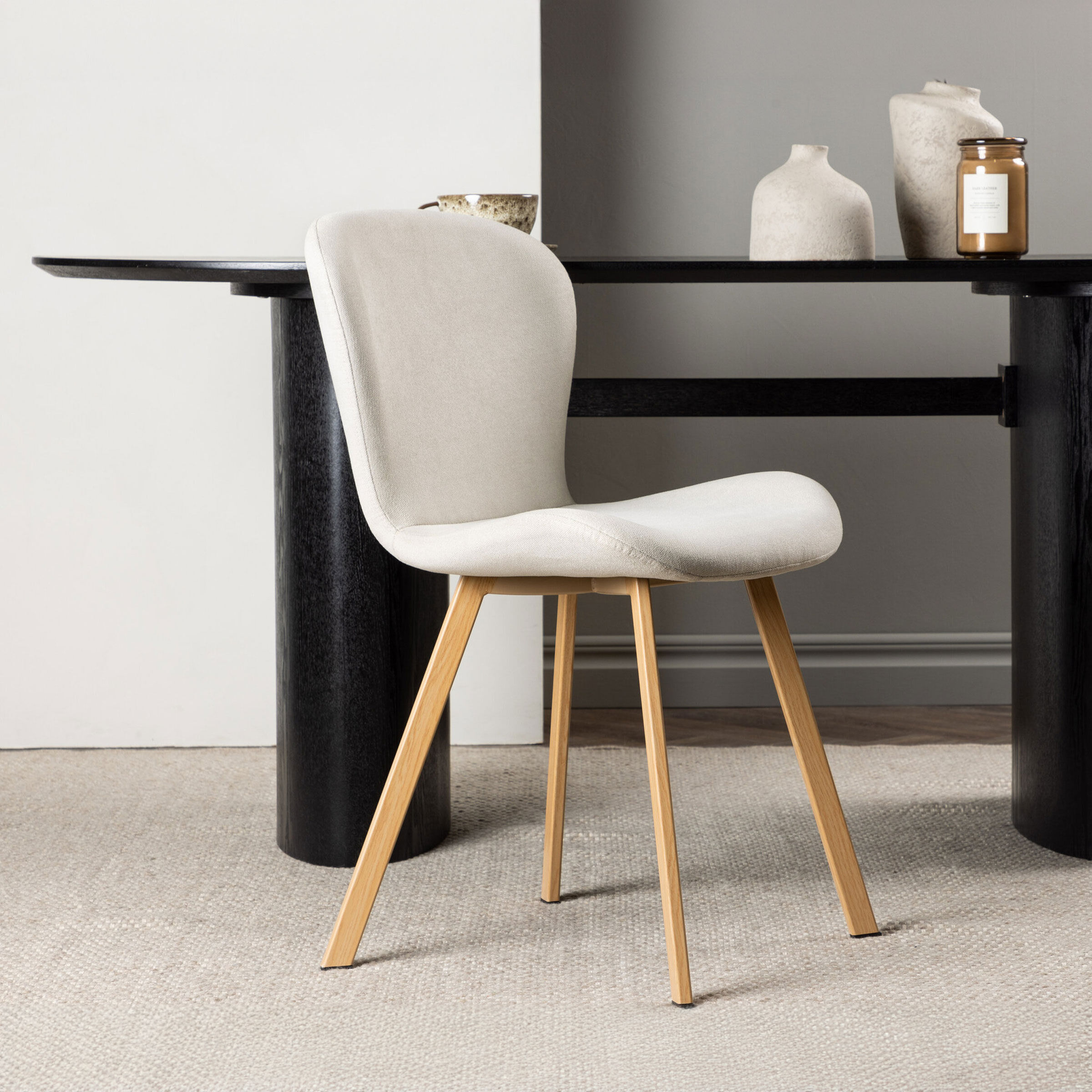 Nohr Eetkamerstoel Corion Linnen - Beige/Naturel - 7340206996954