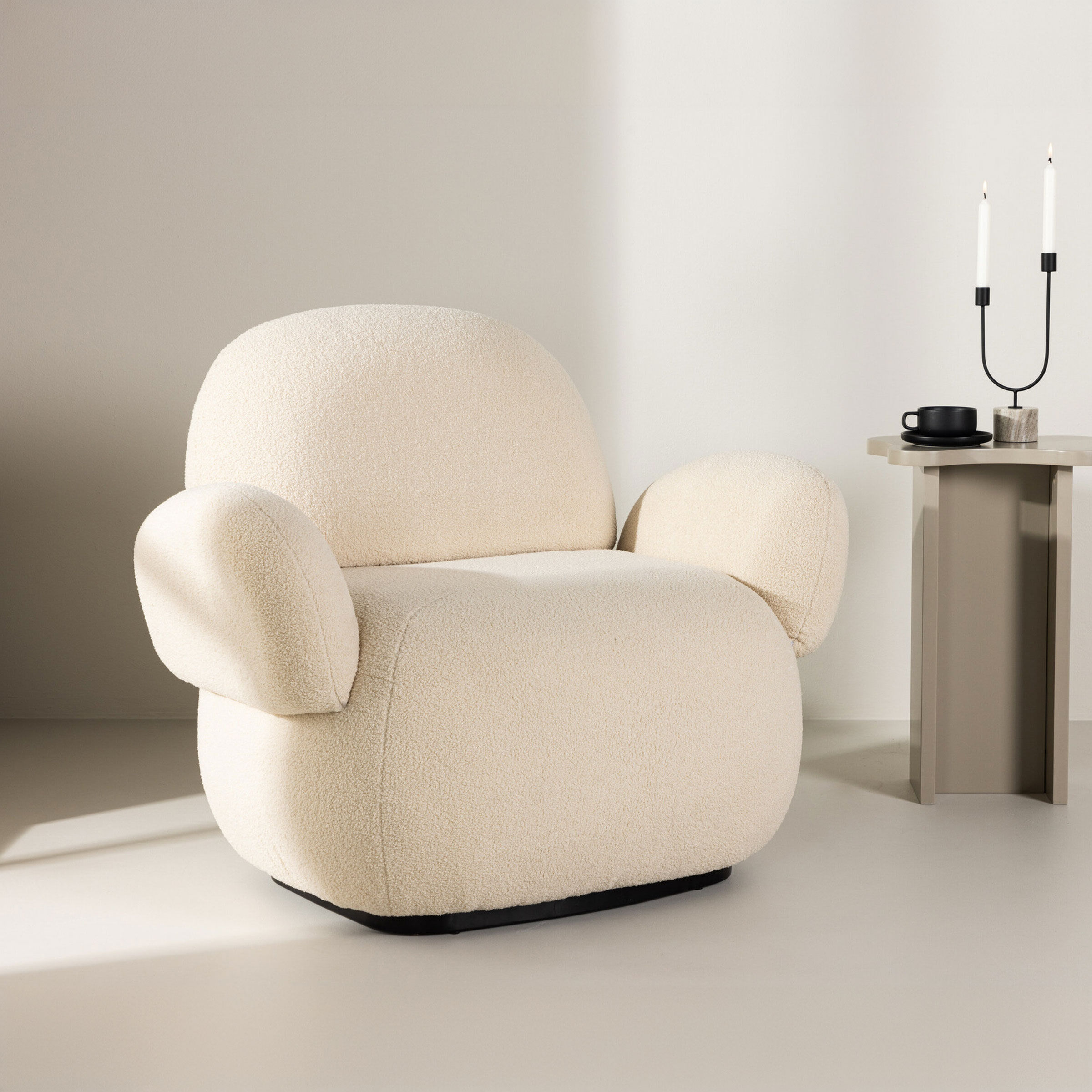 Nohr Fauteuil Ninamarie Chenille - Beige - 7340220800046