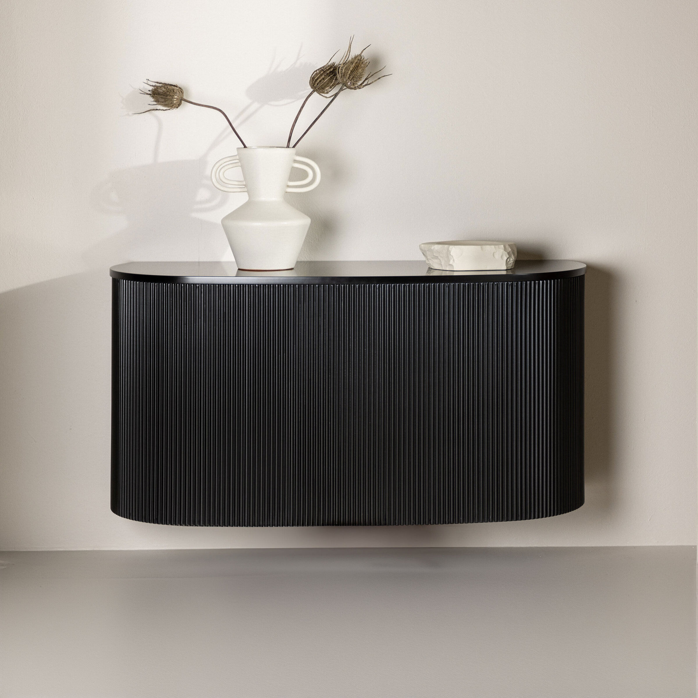 Nohr Zwevend Dressoir Barthram 120cm - Zwart - Ovaal - 7340220808554