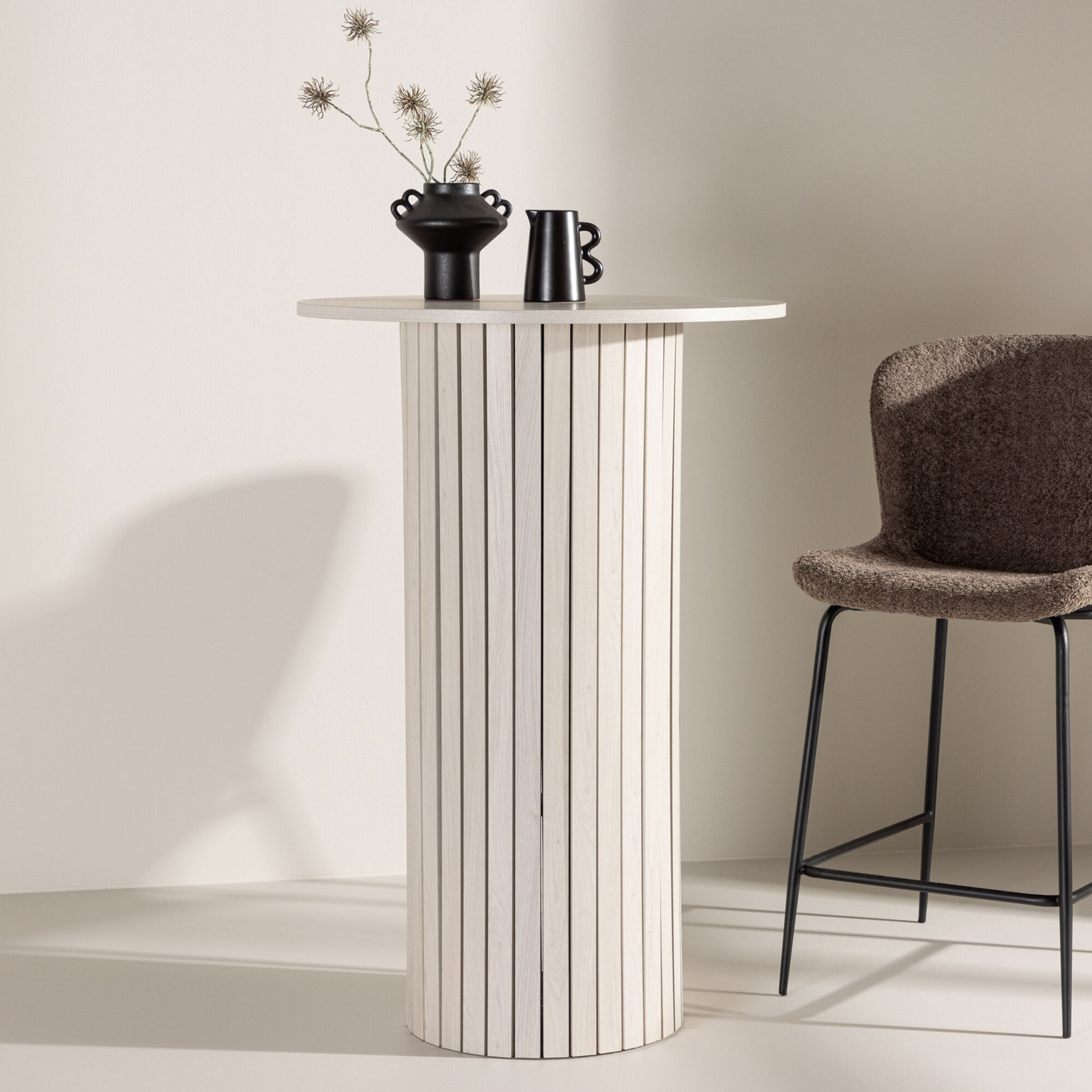 Nohr Ronde Bartafel Adrin 70cm - Whitewash - 7340220823168