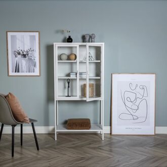 Nohr Vitrinekast Carmilla 150 x 75cm - Wit - 7350107089839
