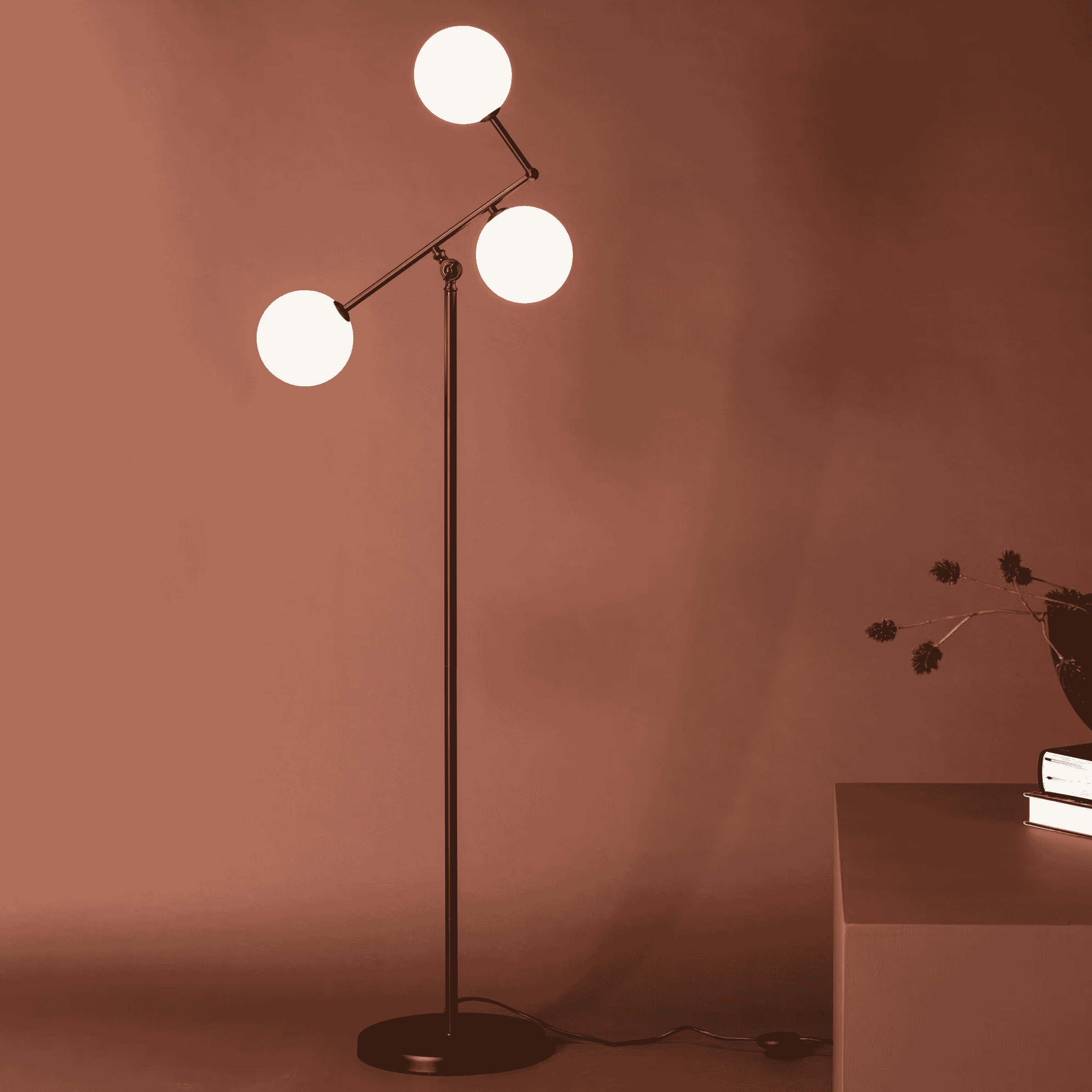 Nohr Vloerlamp Mikah 3-lamps - Zwart - 7340206971173