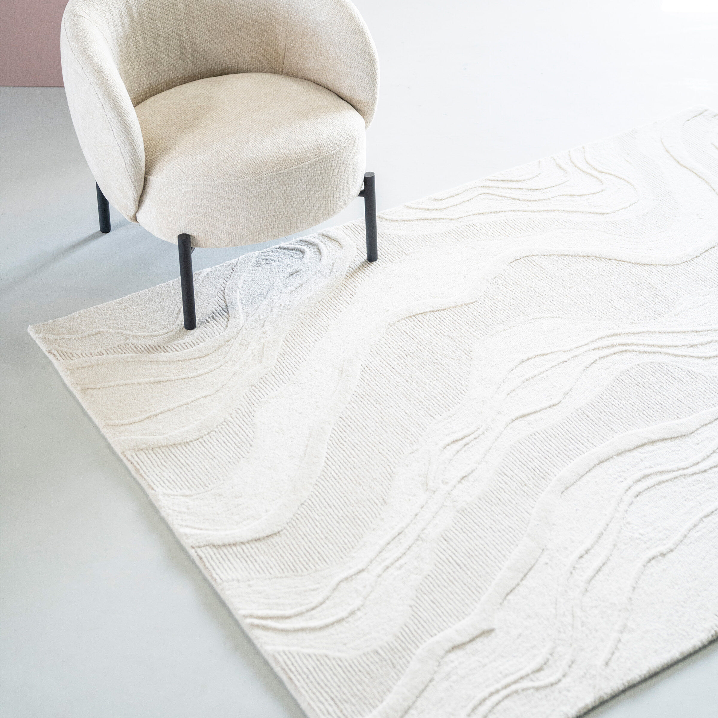 By-Boo Vloerkleed Soil Wol, 190 x 290cm - Off White - 8720874591696