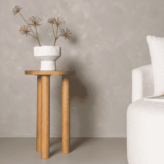 Nohr Ronde Bijzettafel Meghen Rubberhout, 35cm - Bruin - 7340206964175