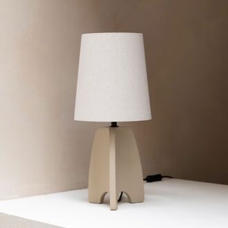 Zuiver Tafellamp Saba Beton en linnen - Beige - 8718548091030