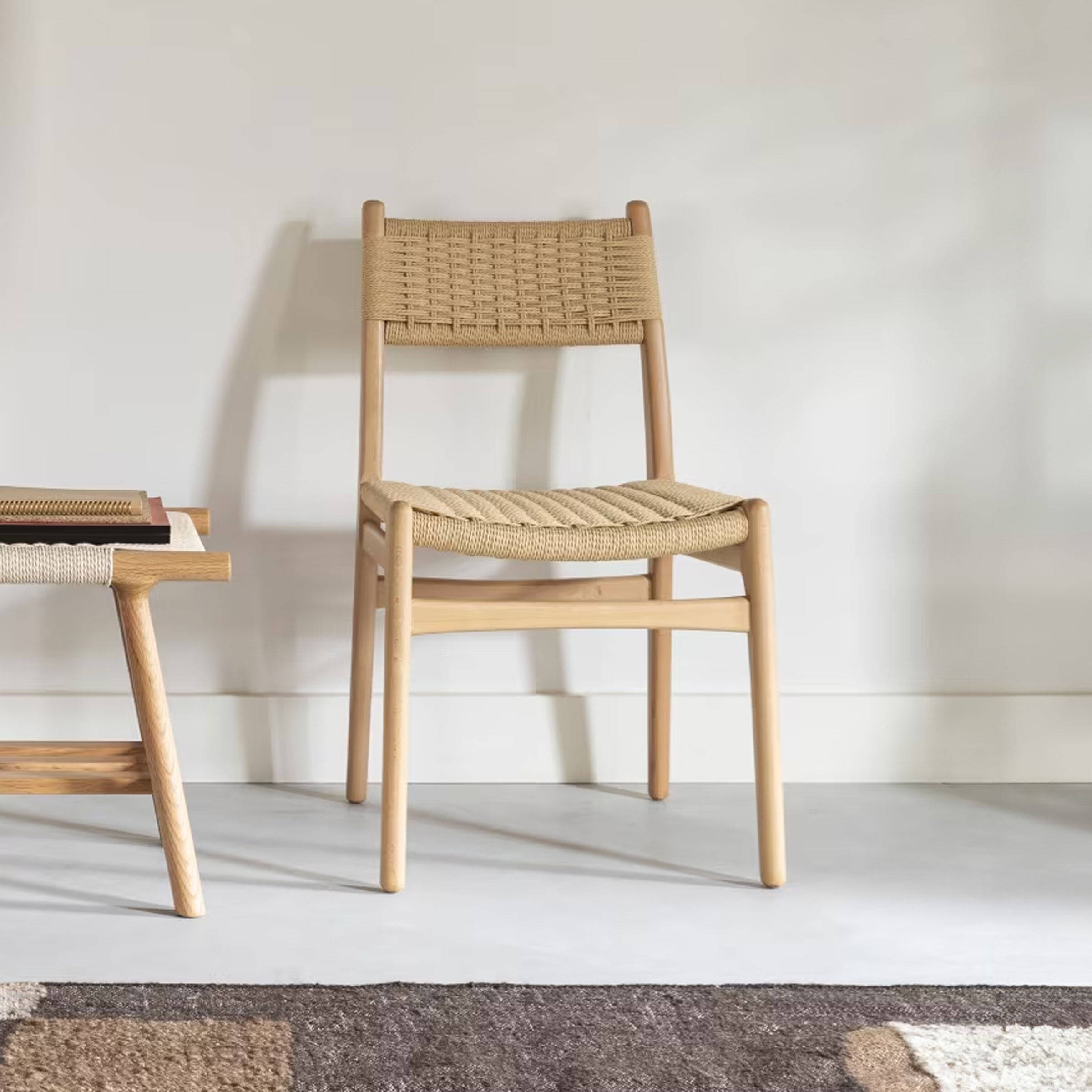 Dutchbone Eetkamerstoel Cecile Gevlochten touw - Naturel - 8718548102156