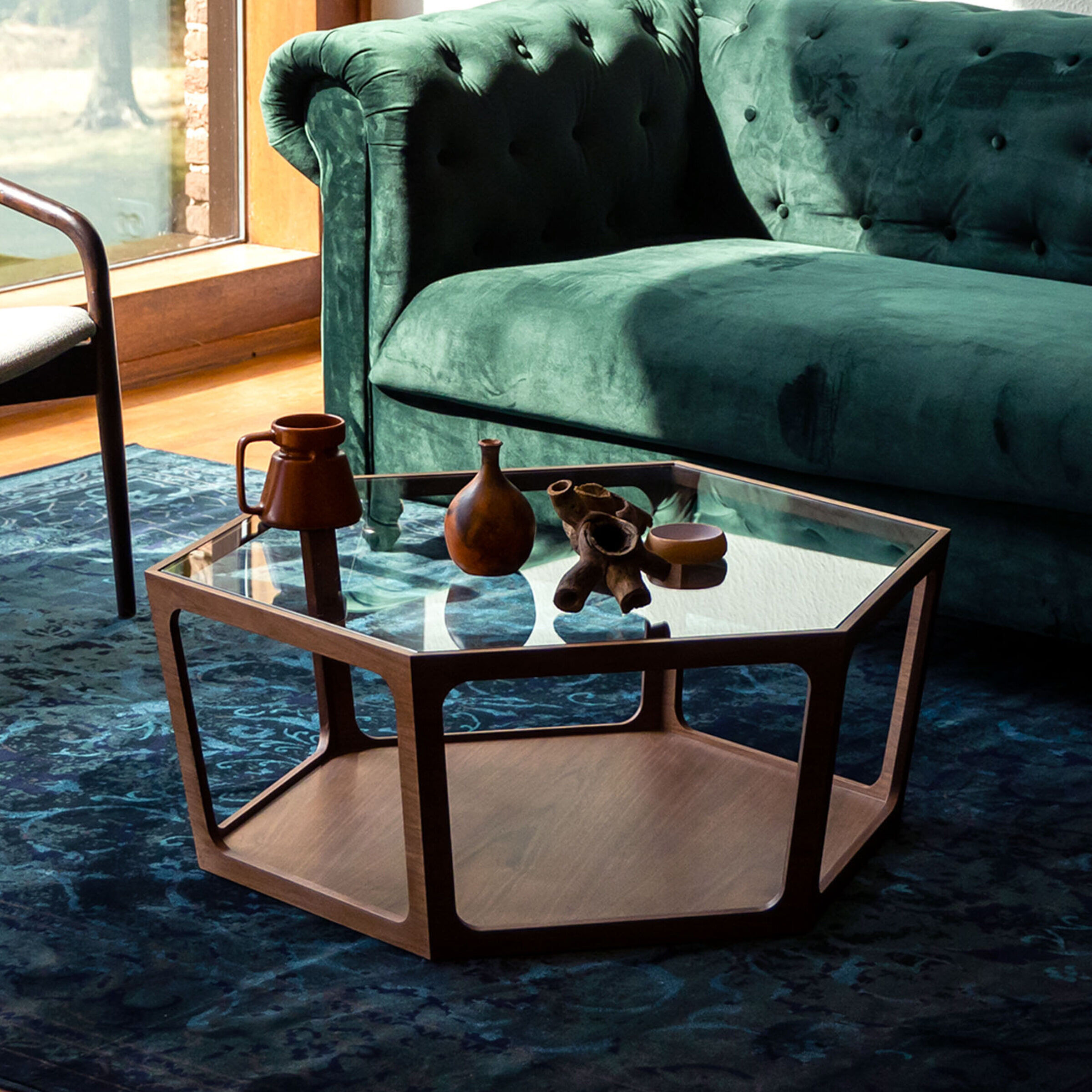 Dutchbone Salontafel Sita 92.5 x 80cm - Hout - 8718548046658