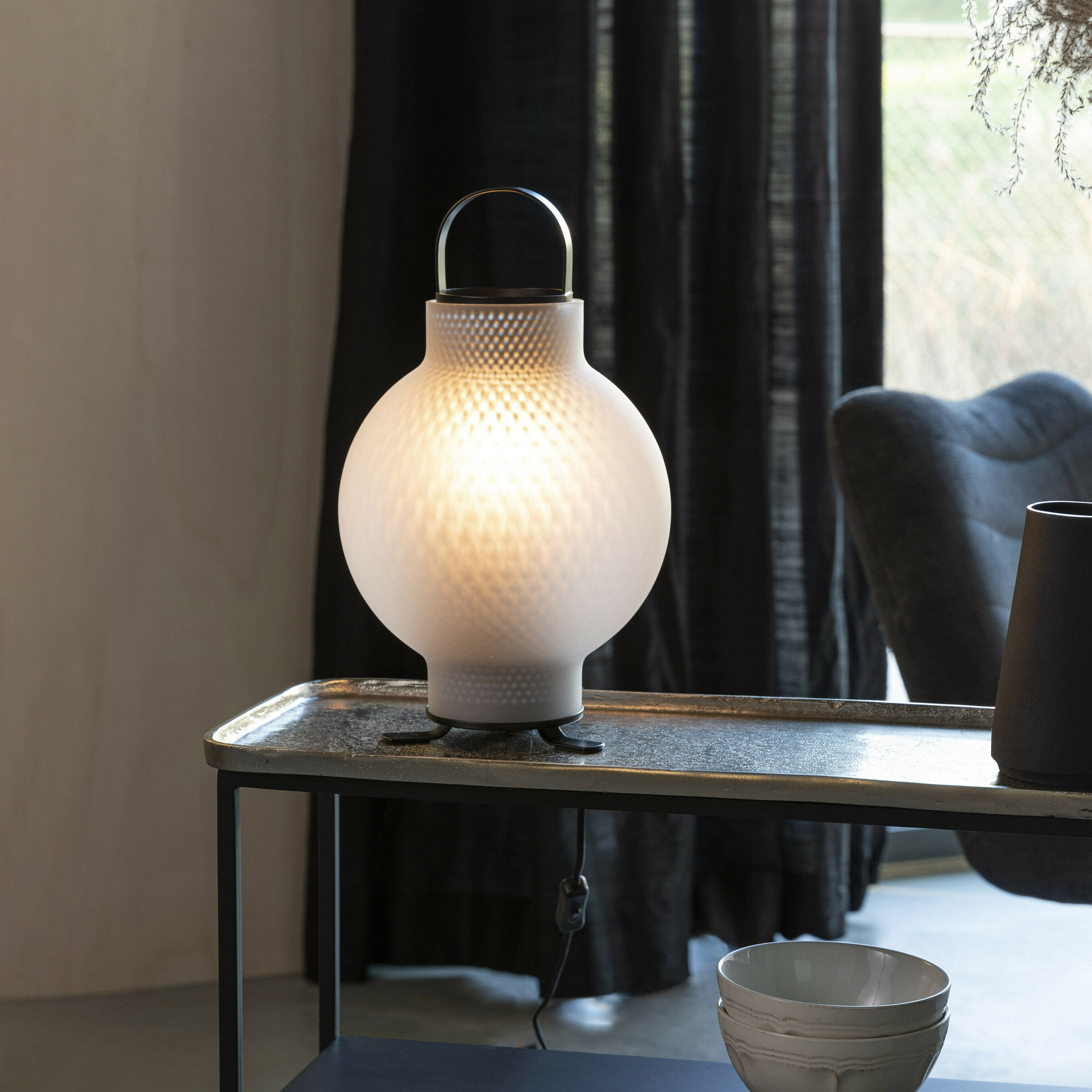 Zuiver Tafellamp Nomad Glas, Ø20cm - Wit - 8718548057630