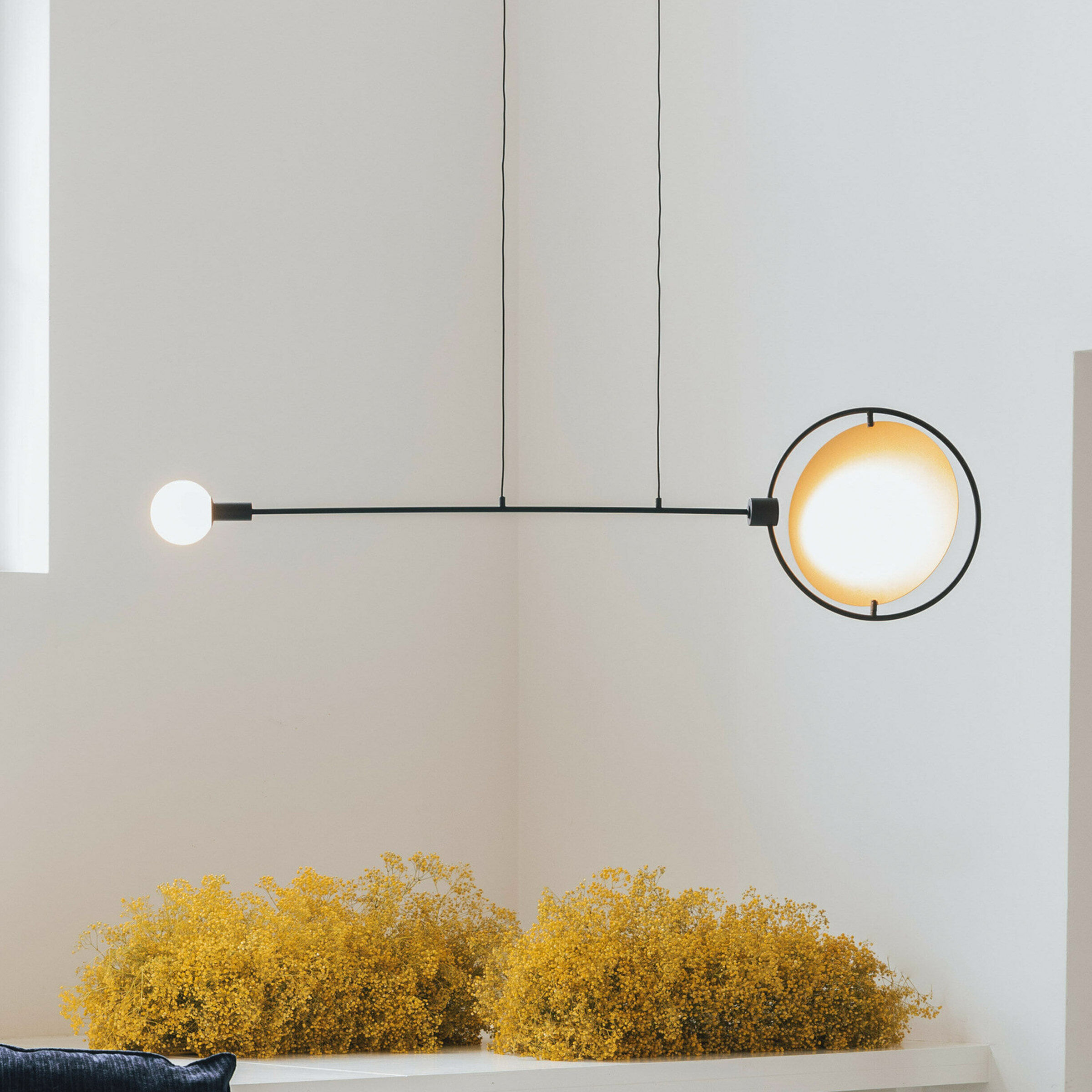 Zuiver Hanglamp Sirius 133cm breed - Zwart/Goud - 8718548066649