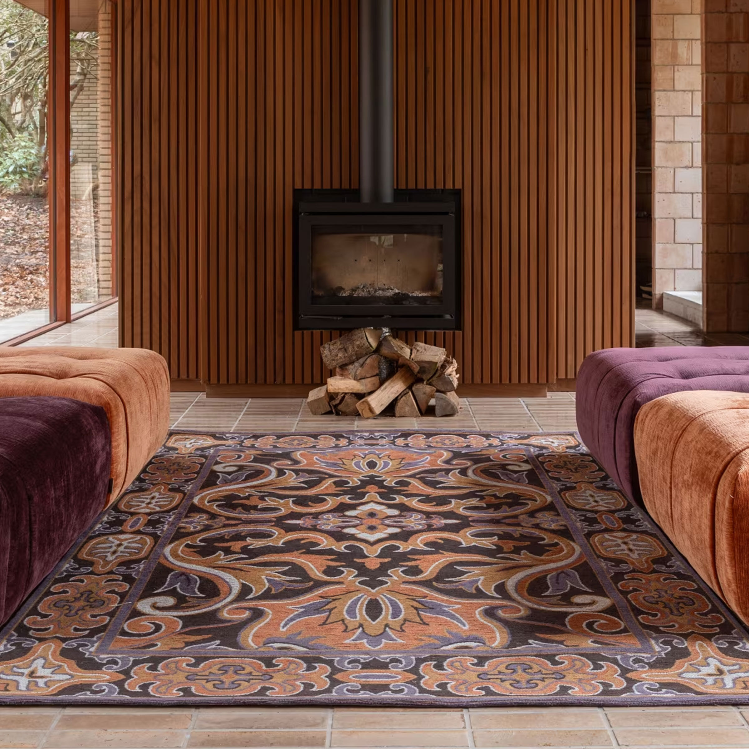 Dutchbone Vloerkleed Bashmira 160 x 230cm - Kleurrijk,Oranje - 8718548086722