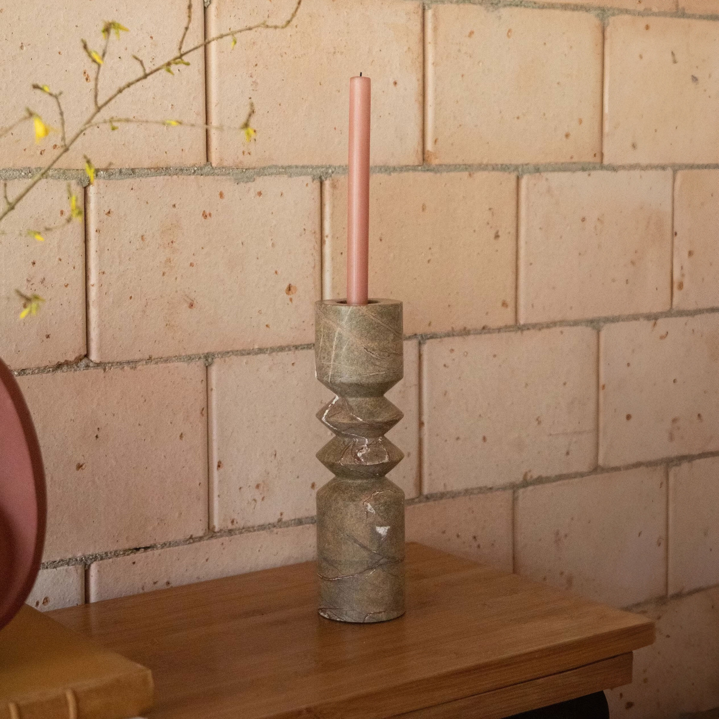 Dutchbone Kaarshouder Satpura Marmer, 32cm - Bruin - 8718548086937