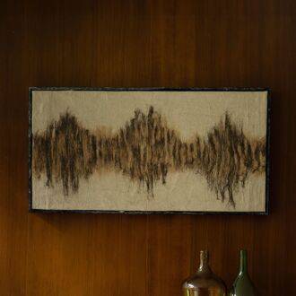 Dutchbone Wanddecoratie Wangdi Vilt, 53 x 99cm - Bruin - 8718548074385