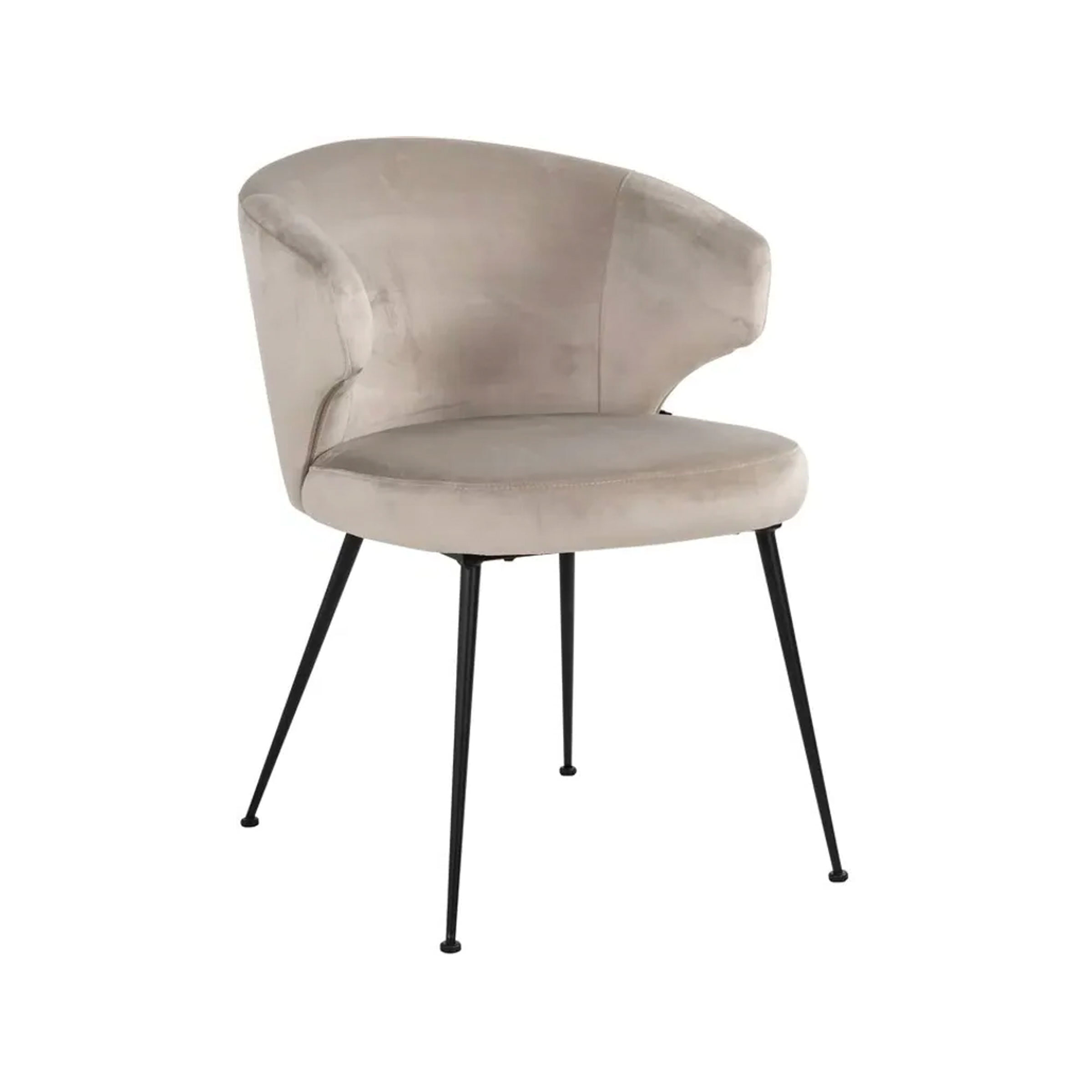 Richmond Eetkamerstoel Xandra Velvet - Khaki - 8720621696124