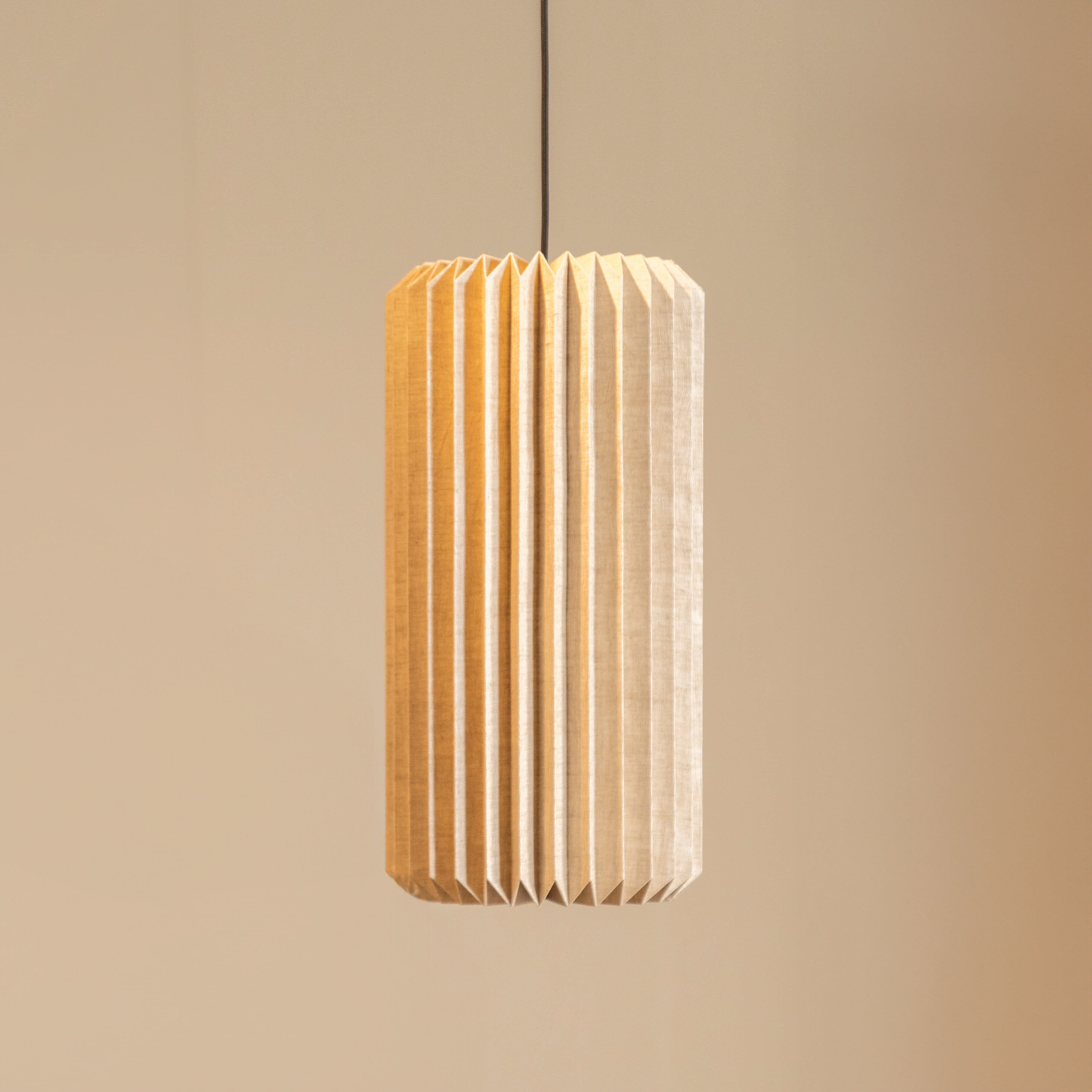 By-Boo Hanglamp Zuki Linnen, 26cm - Natuurlijk - Japandi - 8720874590798