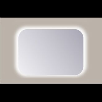 Spiegel Rechthoek Sanicare Q-Mirrors Afgeronde Hoeken 60x70 cm PP Geslepen LED Cold White Zonder Sensor Sanicare - 8785265042461
