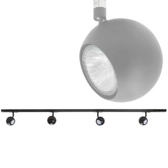 Highlight Railsysteem Trackline 150 cm + 4 retrobol spots zwart - 8718379039706