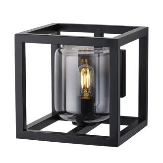 Freelight Wandlamp Dentro B 26 cm rook glas zwart - 8720143024306