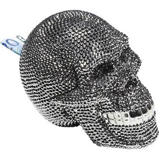 Kare Design Spaarpot Skull Silver - 4025621320210