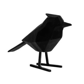 present time Bird Decoratief Object - Zwart (Stof) - 8714302680236