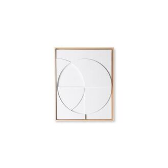 HKliving Framed Relief Kunstlijst - White - Small - 8718921039567