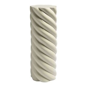&k amsterdam Pillar Marshmallow Bijzettafel H 70 cm - Grijs - 8720168666383