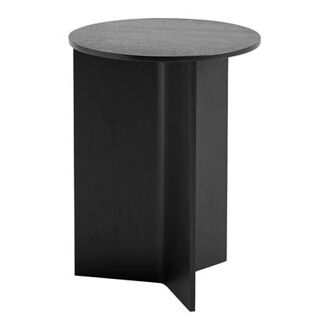 HAY Slit Table Wood Round Bijzettafel - Ø 35 cm - Zwart - 5710441299233
