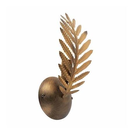 Ylumen Wandlamp Palm 1 blad H 32 cm goud bruin - 8712771030613