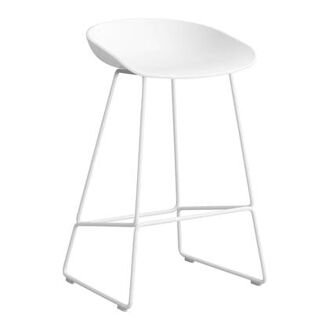 HAY About a Stool AAS38 Barkruk - H 65 cm - White Steel - White - 5710441346647