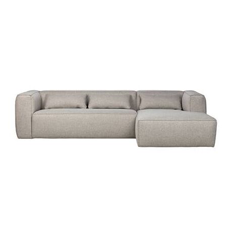Woood Exclusive Bean Chaise Longue Rechts - Polyester - Light Grey - 8714713109173