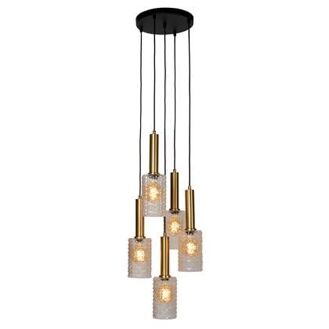 Lucide CORALIE Hanglamp 5xE27 - Transparant - 5411212452009