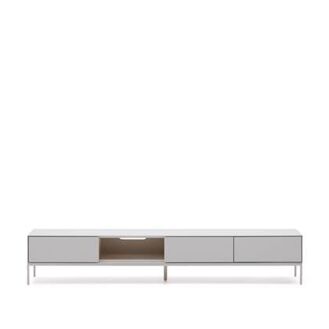 Kave Home - Vedrana-TV-meubel met 3 laden witgelakt MDF 195 x 35 cm - 8433840878478