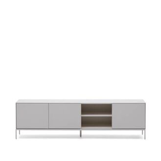 Kave Home - Vedrana-TV-meubel met 3 deuren witgelakt MDF 195 x 55 cm - 8433840878461