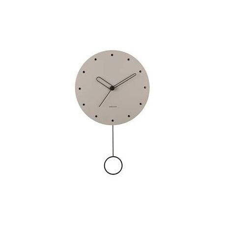 Karlsson - Wall clock Studs pendulum wood warm grey - 8714302147531