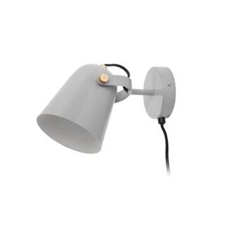 Leitmotiv - Wall lamp Steady metal matt mouse grey - 8714302715259