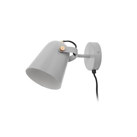 Leitmotiv - Wall lamp Steady metal matt mouse grey - 8714302715259