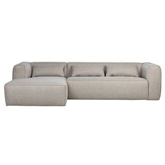 Woood Exclusive Bean Chaise Longue Links - Polyester - Light Grey - 8714713109142
