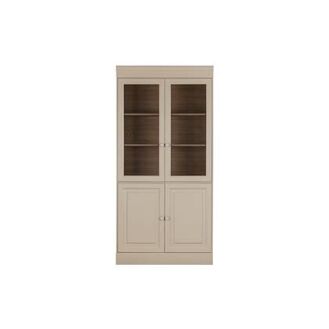 vtwonen Chow 2-deurs vitrinekast - Grenen - Dakargrau - 215x105x40 - 8714713157204