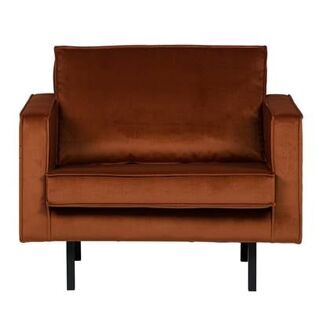BePureHome Rodeo Fauteuil - Velvet - Roest - 8714713070244