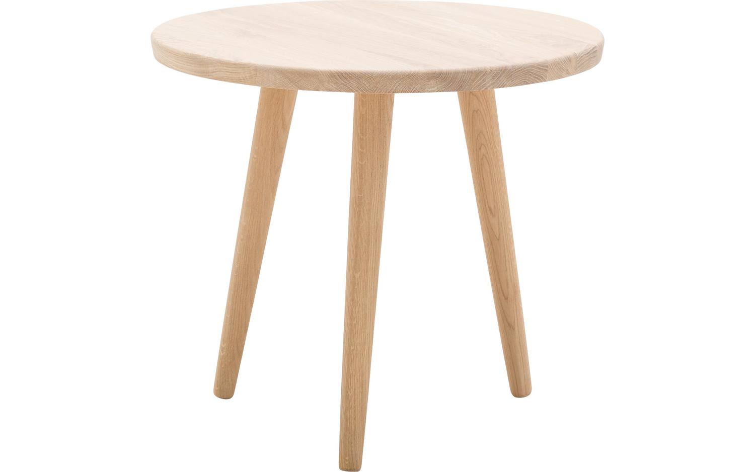Goossens Hoektafel Bjarte, hout eiken wit, stijlvol landelijk, 50 x 45 x 50 cm - 8718823040203