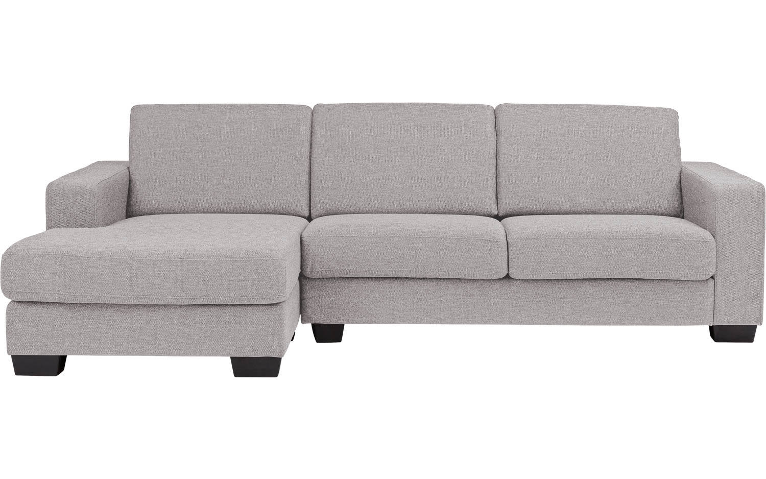 Goossens Hoekbank N-joy Divana Met Chaise Longue grijs, stof, 2-zits, stijlvol landelijk met chaise longue links - 8718823068535