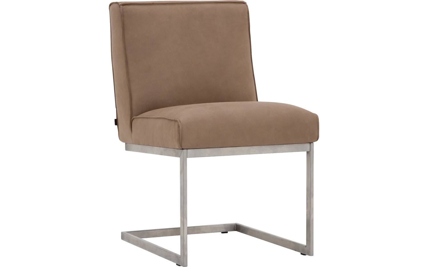 Goossens Excellent Eetkamerstoel Tom bruin leer leuning, urban industrieel - 8718823026979