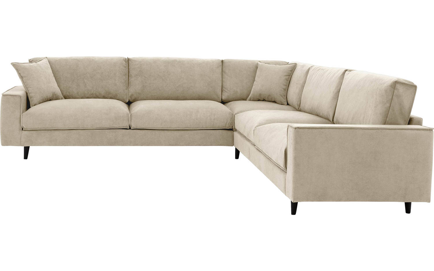 Goossens Bank Jonas beige, stof, 3,5-zits, urban industrieel - 8718823067750