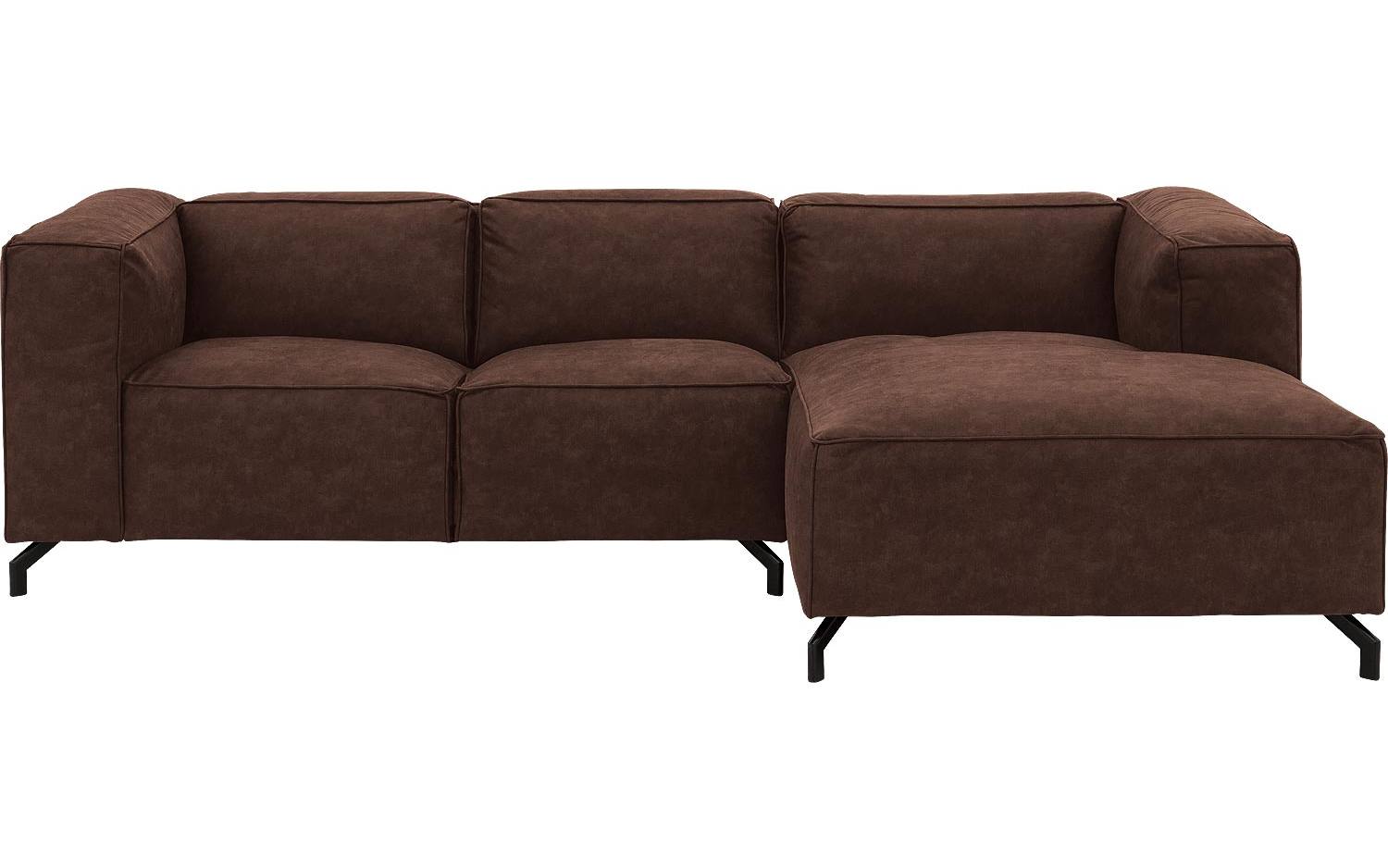 Goossens Bank Calvin bruin, micro leer, 2-zits, modern design - 8718823071382