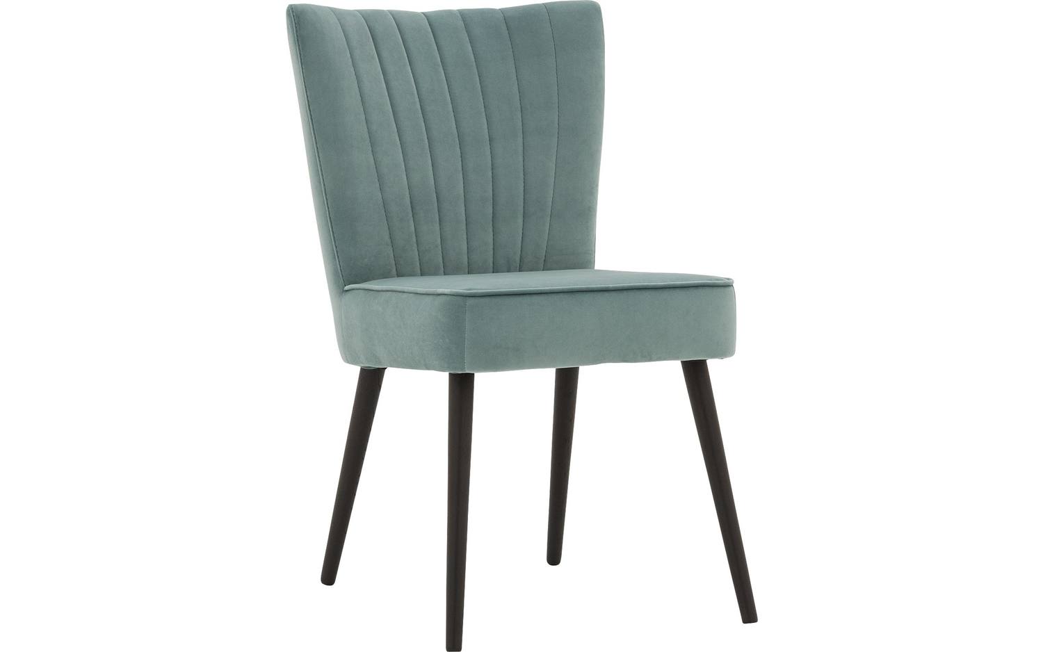 Goossens Eetkamerstoel Rob groen velvet stof leuning, urban industrieel