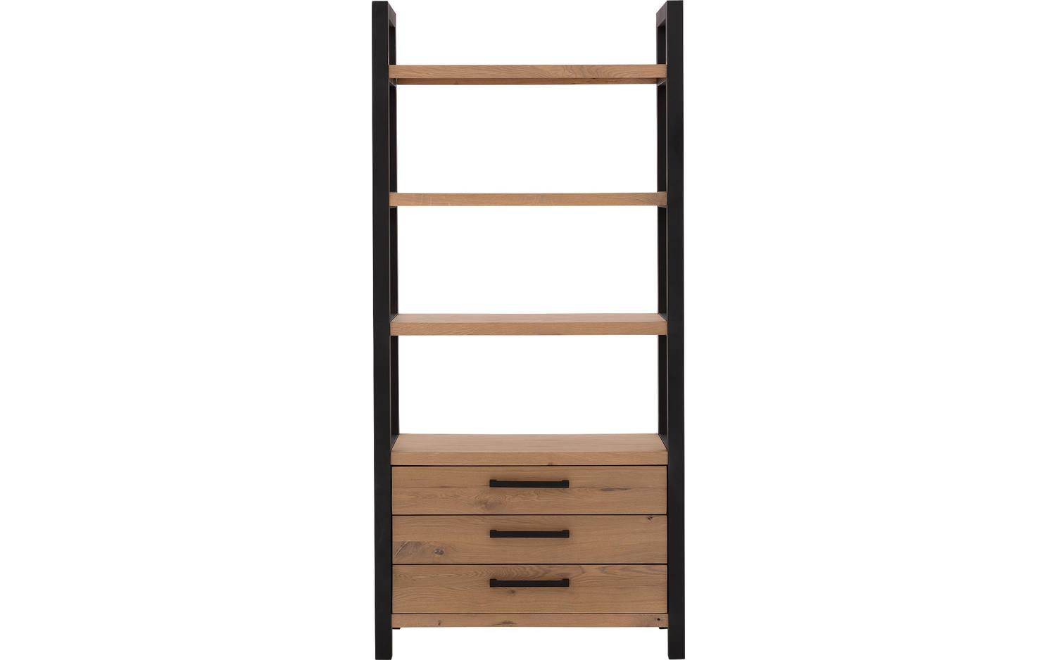 Goossens Wandmeubel Santos, 3 laden, 3 open vakken 200 cm hoog - 8718823307061