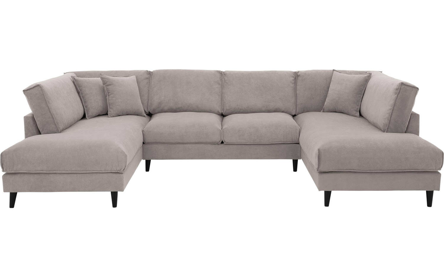 Goossens Bank Jonas beige, stof, urban industrieel met ligelement links met ligelement rechts - 8718823077858