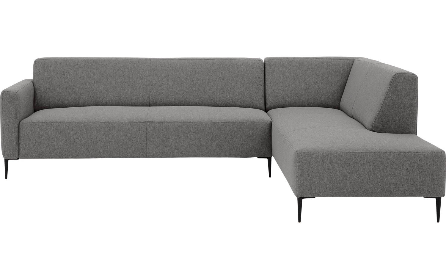 Goossens Bank Key West grijs, stof, 3-zits, modern design met ligelement rechts - 8718823070149