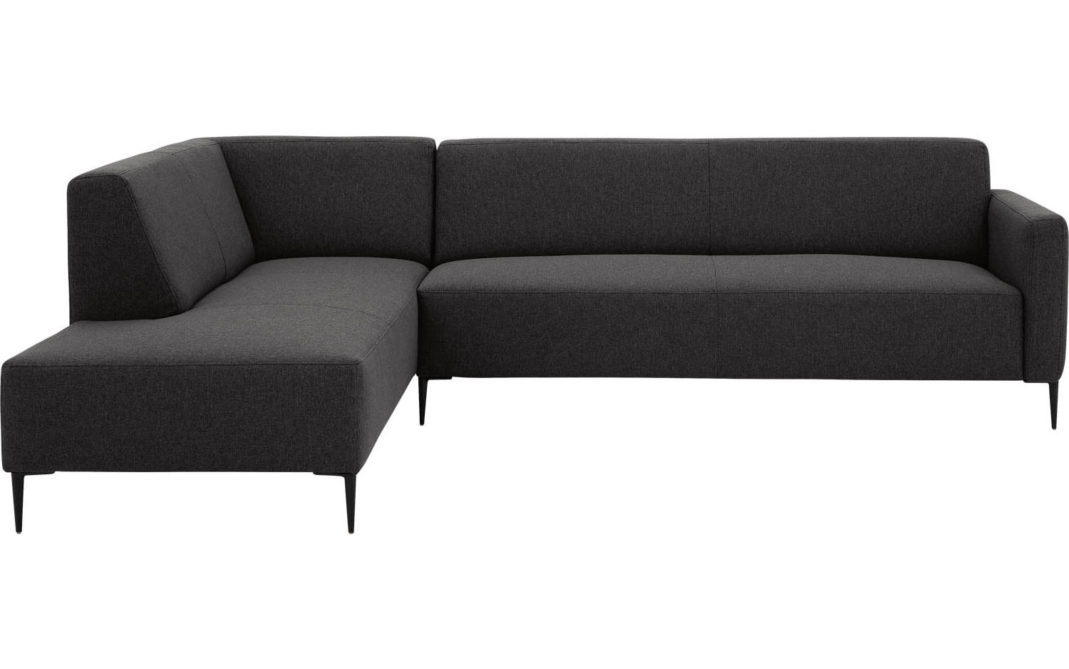 Goossens Bank Key West grijs, stof, 3-zits, modern design met ligelement links - 8718823069600