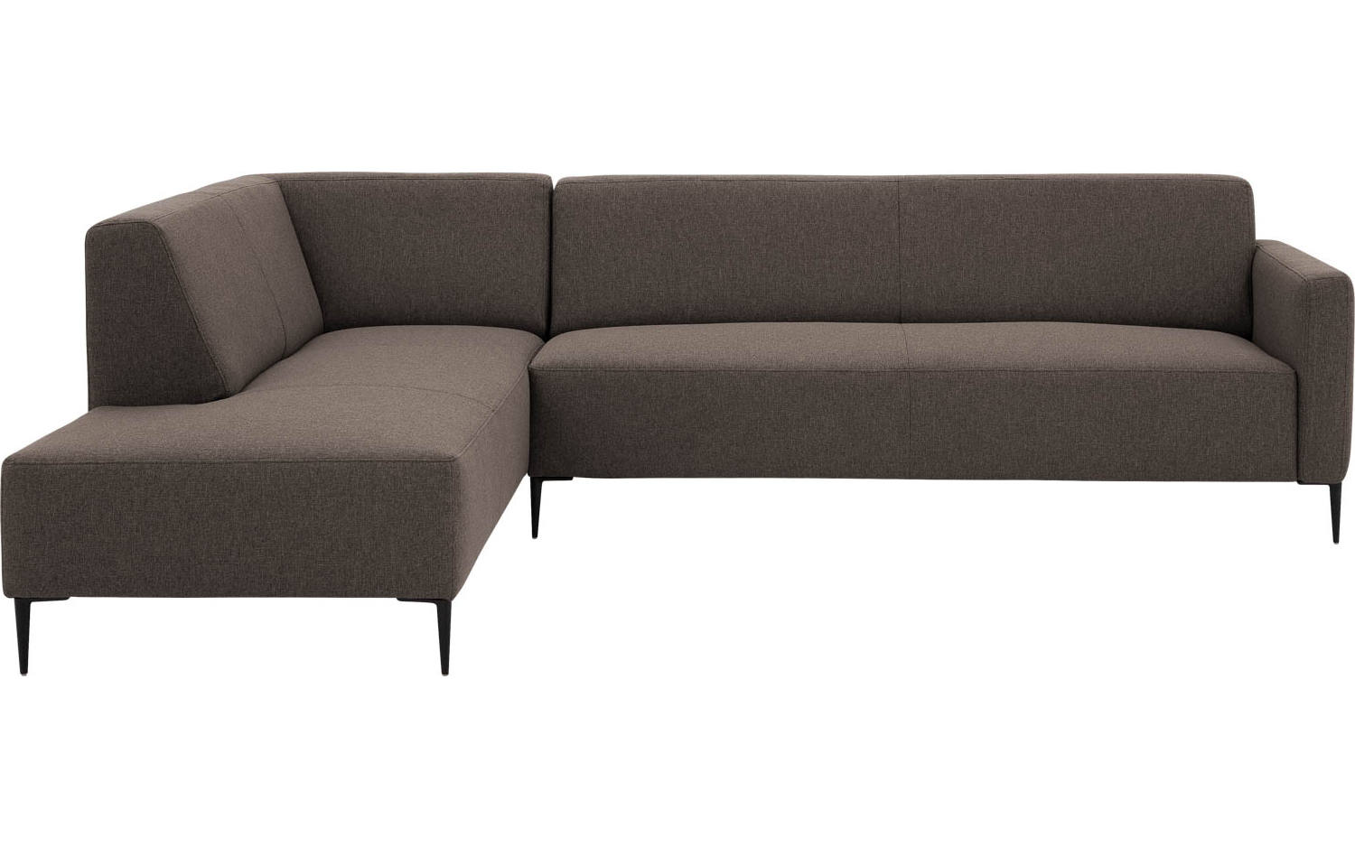 Goossens Bank Key West bruin, stof, 3-zits, modern design met ligelement links - 8718823261103